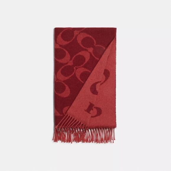 Coach CB684 Signature Oversized Muffler 1941 Red Chinese Lunar New Year NWT $178 - Picture 8 of 8